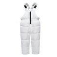 thumbnail image 5 of ZCFZJW Toddler Girl Snowsuit Two Piece Kids Solid Color Thickening Down Jacket Winter Hooded Warm Fuzzy Coat +Long Snow Bib Pants Kids Windproof Skiing Suit White 1 Years, 5 of 7