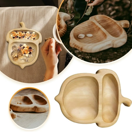 

Ozmmyan Kitchen & Dining Snack Tray Aperitif Board Wooden Plate Acorns Unique Solid Wood Cheese Board And Charcuterie Boards Kitchen Gift on Clearance