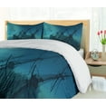thumbnail image 5 of Ambesonne Underwater Duvet Cover Set, Dolphins Ship Sea, 2-Calking, Slate Blue Pale Blue, 5 of 7