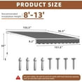 thumbnail image 2 of MEETWARM 13.1'x 8.2' Patio Awning Retractable Awning Cover for Sunshade Shelter, Outdoor Patio Canopy with Manual Crank Handle/Water-Resistant 280g/m² Polyester for Patio, Yard, Balcony, Gray, 2 of 7