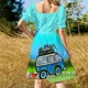 thumbnail image 5 of Vestido de manga corta Happy Camper, ropa de verano para mujer, vestidos, vestido de verano para mujer, mono de verano para mujer, 5 of 7