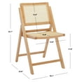 thumbnail image 4 of SAFAVIEH Couture Desiree Modern Cane Solid Folding Dining Chair, Natural (Set of 2), 4 of 17