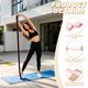 thumbnail image 3 of Bandas de resistencia para fitness, banda de resistencia de 10 secciones, correa elástica con mangos 2 piezas y rosa claro - Ideal para (entrenamiento de cuerpo completo/yoga), 3 of 7