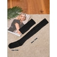 thumbnail image 5 of BadPiggies Women's Thigh High Socks Cable Knit Over the Knee Boot Socks Long Winter Warm Fashion Leg Warmers - Black, 5 of 7