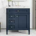 thumbnail image 2 of 30'' Bathroom Vanity with Top Sink, Modern Bathroom Storage Cabinet with 2 Drawers and a Tip-out Drawer, Single Sink Bathroom Vanity, 2 of 19