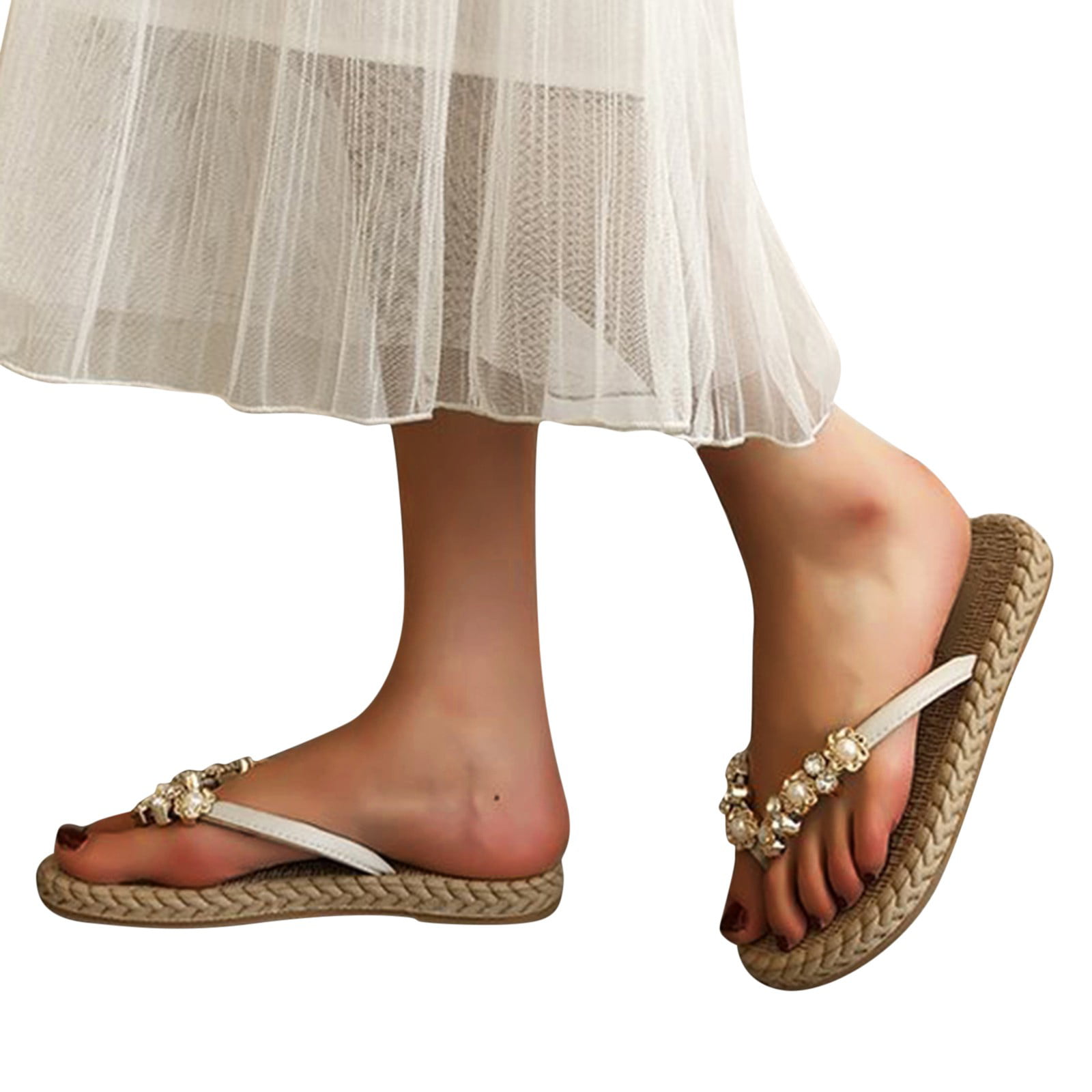 Cheap Flat Sandals For Women Under 10 Dollars Women Summer Flats Fashion  Bohemia Flip Flops Beach Cute Sandals Comfortable Shoes