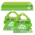 thumbnail image 4 of 50 Pieces Christmas Goodie Bags Xmas Snack Bags Xmas Favor with Handle Biscuit Children Candy Portable Xmas Party Candy Bag, 4 of 9