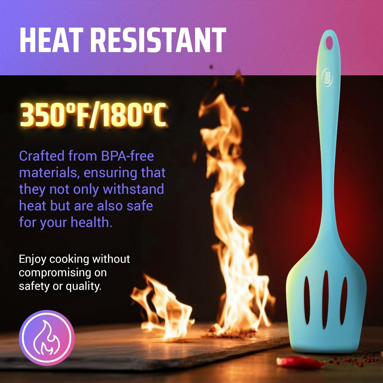 Kaluns Silicone Cooking Utensils Set 24 Pcs - Premium Heat Resistant Cooking Set & Kitchen Essentials - Non-Stick Kitchenware with Stainless Steel Handles
