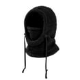 thumbnail image 6 of PInxai Kids Hats Winter Warm Thick Double-Layer Pullover Scarf Hat Fleece Lined Solid Color Windproof Outdoor Hats,Black,3-10 Years, 6 of 6