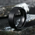 thumbnail image 5 of King Will Basic 8mm Men Wedding Black Tungsten Ring Matte Finish Beveled Polished Edge Comfort Fit Size 8, 5 of 7
