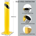 thumbnail image 2 of Kojooin 4-Pack Steel Parking Bollards – Safety Barrier Poles for Traffic Control, Driveway Protection & Crowd Management, 2 of 7