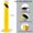 4 Pack With 16 Anchor Bolts, 1 Wrench, 1 Positioning Plate, variant on Yeshouse Bollard Post-4PCS Steel Parking Bollards, Safety Parking Pole Barrier for Crowd Control, Driveway and Traffic Sensitive Area