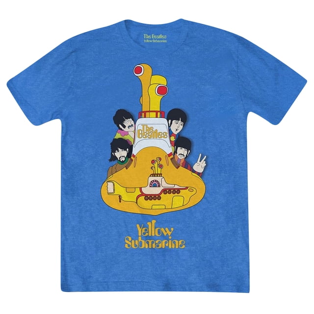 The Beatles - Camiseta Yellow Submarine Sub Sub para Adultos Unisex (Azul Iris Medio)