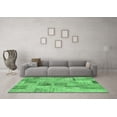 thumbnail image 3 of Ahgly Company Indoor Round Patchwork Emerald Green Transitional Area Rugs, 3' Round, 3 of 4