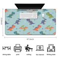 thumbnail image 5 of Long Mouse Pads for Desk,LightBlue Cartoon Dinosaurs Geometric Desk Mats on Top Of Desks, Desk Mouse Pad Extra Large with 3mm Non-Slip Base and Stitched Edge for Gaming,Work,Home 47.3"x23.6", 5 of 5