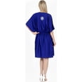 thumbnail image 2 of HAPPY BAY Women's Summer Loungewear Solid Casual Relaxed Caftan Knee Length Cover Up Dresses for Women 2X-3X Royal, Embroidery, 2 of 4