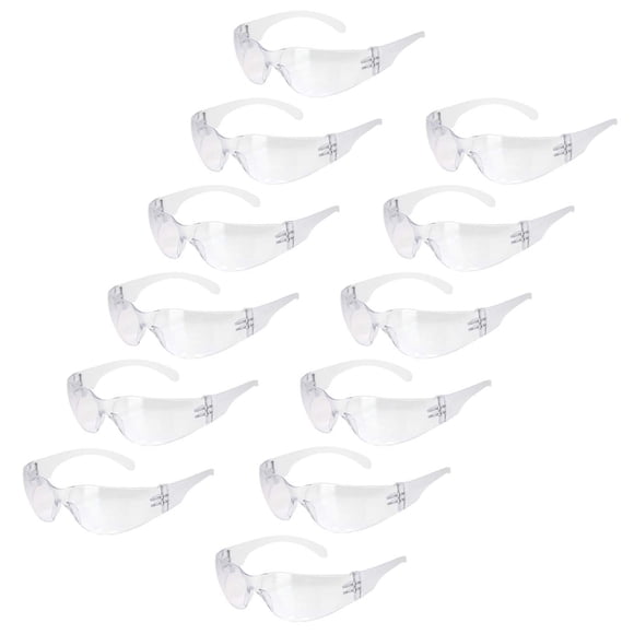 BISON LIFE Gafas de seguridad Talla única Lente protectora transparente de policarbonato 12 por caja (1 caja)