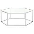 thumbnail image 4 of SAFAVIEH Eliana Contemporary Glass Coffee Table, Chrome, 4 of 8