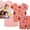 Pink Princess, variant on Disney Toddler/Little/Big Girls' Princess Pajama Set 4-Piece Cotton Sleepwear, Pink Princess, 2T