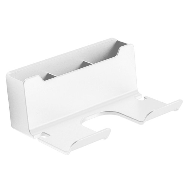 Soporte para secadora sin perforaciones Organizador de suspensión para ahorro de espacio suave Montado en la pared Durable para artículos diversos Blanco shamjiam Soporte para secador de pelo