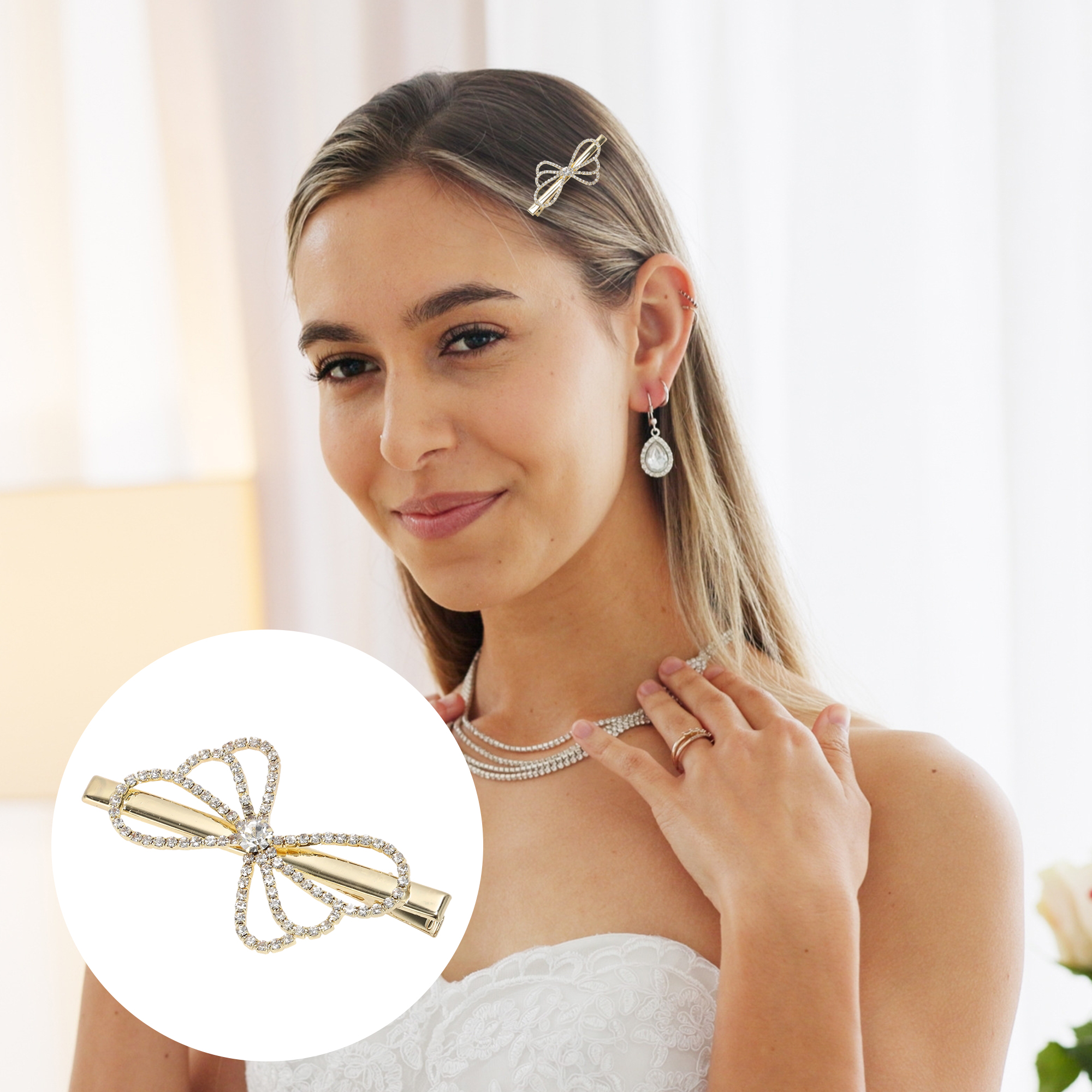 Unique Bargains Butterflies Hair Clip in Gold Tone for Any Occasion and Hairstyle