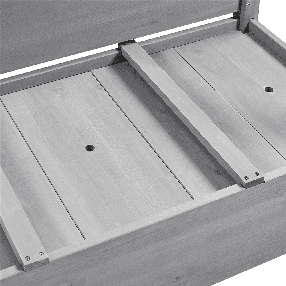 Yaheetech Raised Garden Bed 47″ x 41″ x 29.5″ Gray Wood 2-Tier Planter Box for Flowers Vegetables Herbs