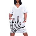 thumbnail image 1 of Pasan - Vestido holgado con bolsillos y cola de gato para mujer, vestidos de verano 2025, vestido de verano para mujer 2025, 1 of 7