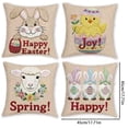 thumbnail image 2 of RKSTN Polyester pillowcase 4pc Easter Theme Spring Cute Imitation Embroidery Bunny Cushion Cover Soft Throw Pillow Cover For Sofa And Chair Ideal Choice For Easter Sofa And Bedroom Decor room decor, 2 of 6