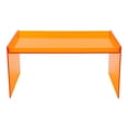 thumbnail image 3 of Acrylic Rectangle Coffee Table, Modern Coffee Table for Living Room Orange 80*50*40cm, 3 of 12