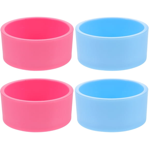 ETHZZLE 4Pcs Hamster Food Bowls Assorted Color Cage Bowls for Guinea Pig and Chinchilla
