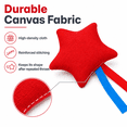 thumbnail image 6 of Star-Shaped Canvas Bean Bag Toss Prop With Rope Tails, Quartz Sand Filled Target Toss Game for Outdoor Games, Red, 6 of 6