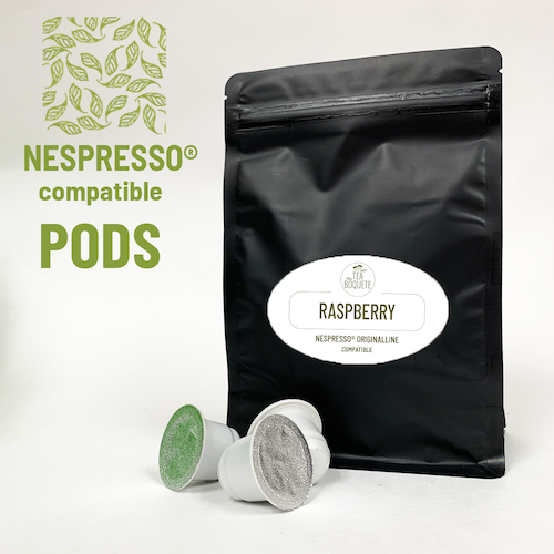 Raspberry black tea pods for Nespresso brewers OriginalLine compatible