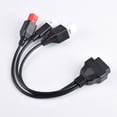 thumbnail image 4 of Riwesomey Conector de diagnóstico OBDII para motocicleta, cable de extensión de plástico 3 en 1, adaptador de lector de código de error, Accesorios para motos, 4 of 6