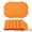 Orange, variant on Unique Bargains Set of 6 Solid Placemats Leather Placemats for Kitchen Dining Light Blue