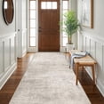 thumbnail image 4 of Hallway 4x10 Washable Runner Rug:stain Resistant Abstract Rug For Kitchen Entryway Farmhouse Soft Carpet Bathroom Bedroom Thin Laudry Living Room Floor Mat With Non Slip Backing(4x10 Beige/cream), 4 of 8