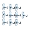 thumbnail image 3 of Juego de 10 ganchos para estantes de tablero perforado, ganchos multiusos con orificios cuadrados para exhibidores de pared, soportes para colgar en, 3 of 8