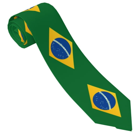Men'S Brazil Flag Tie Fashion Causal Printed Necktie