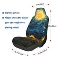 thumbnail image 3 of Wukai Oil Starry Sky Sunflower Full Set Car Seat Covers with Soft Padding Universal Auto Front Seats Protector and Cushion Mat, 3 of 5
