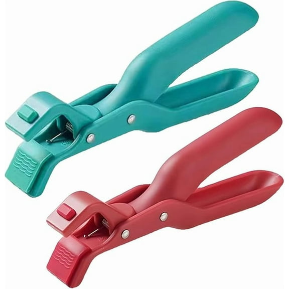 Hot Plate Gripper, 2/4/6/8/10 Counts Multi-Purpose Anti-Scald Bowl Holder Clip, Hot Bowl Holder, Pan Anti-Scalding Plate Gripper Clips Tongs Clamp for Kitchen (2, Red Green)
