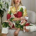 thumbnail image 6 of Uemuo Vintage Bike Flower Butterfly Pattern Womens Pajama Sets,PJ Set for Women,Pajamas for Women Logo,Long Sleeve Pajama Set for Women,Soft Long Sleeve Top With Pants-X-Large, 6 of 9