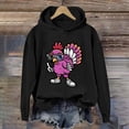thumbnail image 2 of WEAIXIMIUNG Sweatshirts à Col Rond pour Femmes Graphique Automne et Hiver Lunettes de Soleil de l'Action de Grâce à la Mode Imprimé Poulet Sweat à Capuche, 2 of 3