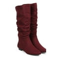 thumbnail image 4 of Soda DB17 Women Suede Knee High Round Toe Flat Slouch Boot, 4 of 5