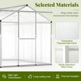 thumbnail image 4 of Spaco 6 x 8 x 6.5 FT Large Walk-in Green House with Rain Gutters and Polycarbonate Panels, Heavy-Futy Greenhouse for Outdoor, Silver, 4 of 11