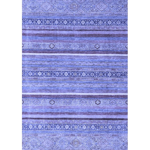 Ahgly Company Indoor Rectangle Oriental Blue Modern Area Rugs, 4' x 6'