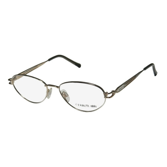 NEW CERRUTI 1881 C1206 WOMENS/LADIES DESIGNER FULL-RIM GOLD / SILVER FRAME DEMO LENSES 51-16-130 EYEGLASSES/GLASSES