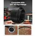 thumbnail image 6 of KFFKFF Compressed Air System, 200FT x 3/4", HDPE-Aluminum, Air Compressor Tubing Kit, Leak-Resistant & Simple Installation, Air Line Kit for Workshops Garages, Black, 6 of 9