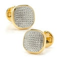 thumbnail image 4 of OX and Bull Trading OB-CRYST-GL-SS Pave Crystal Cufflinks and Studs Set, Stainless Steel - Gold, 4 of 8