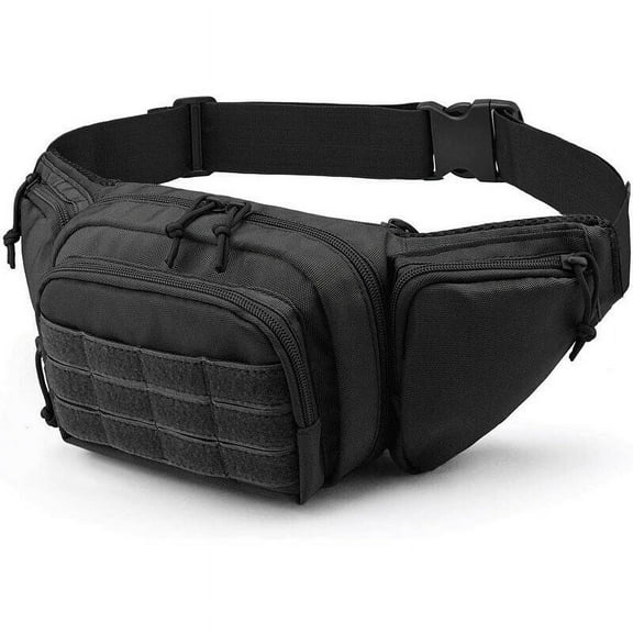 Aegis EDC Range Carry Fanny Pack Bag Waist Pouch with Adjustable Strap (Black)