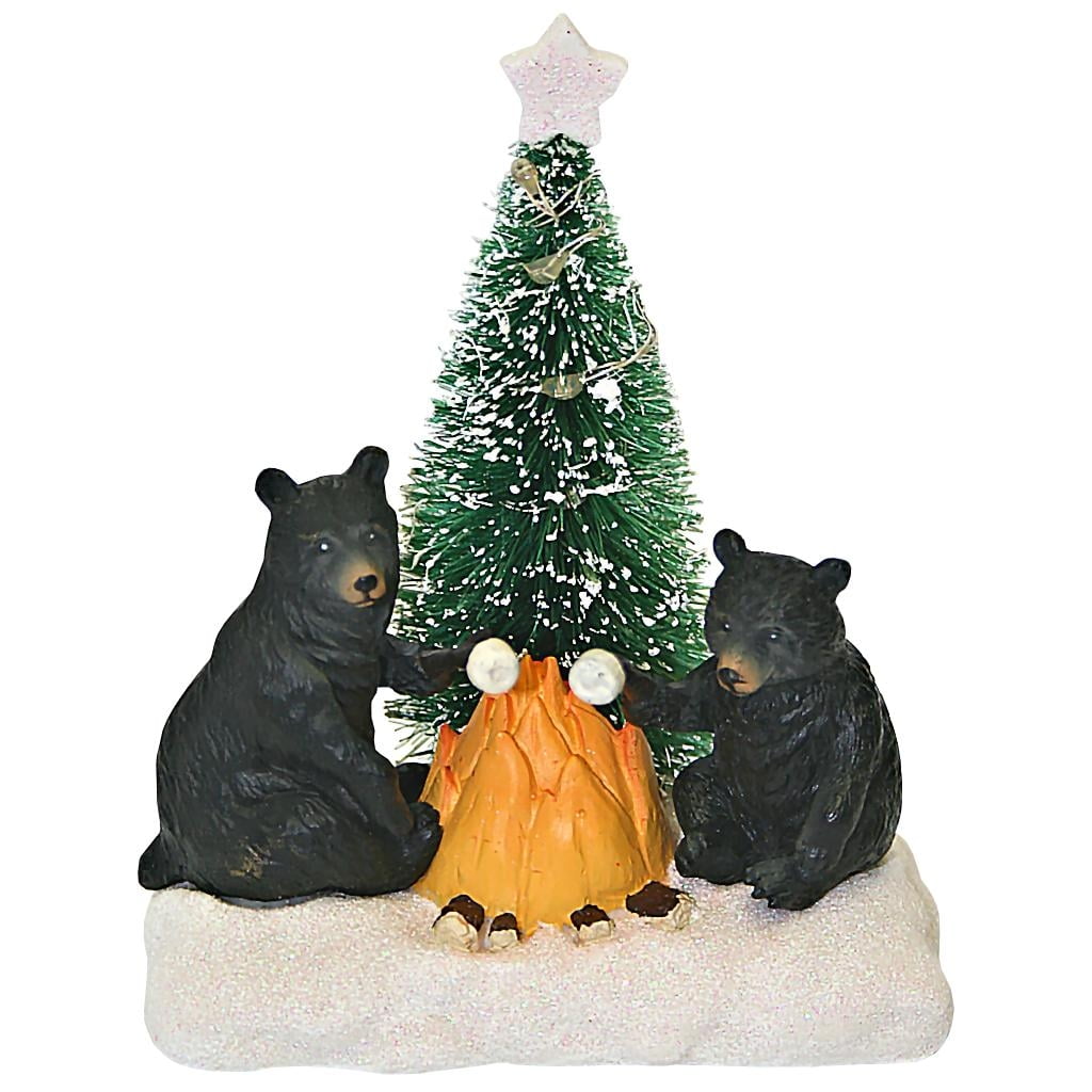 Roman 56734 4.25" Black Bear LED Table Top Night Light (30264 4.25