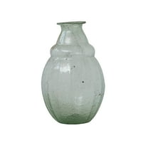 Creative Co-Op Round Serene Glass Vase, Light Green